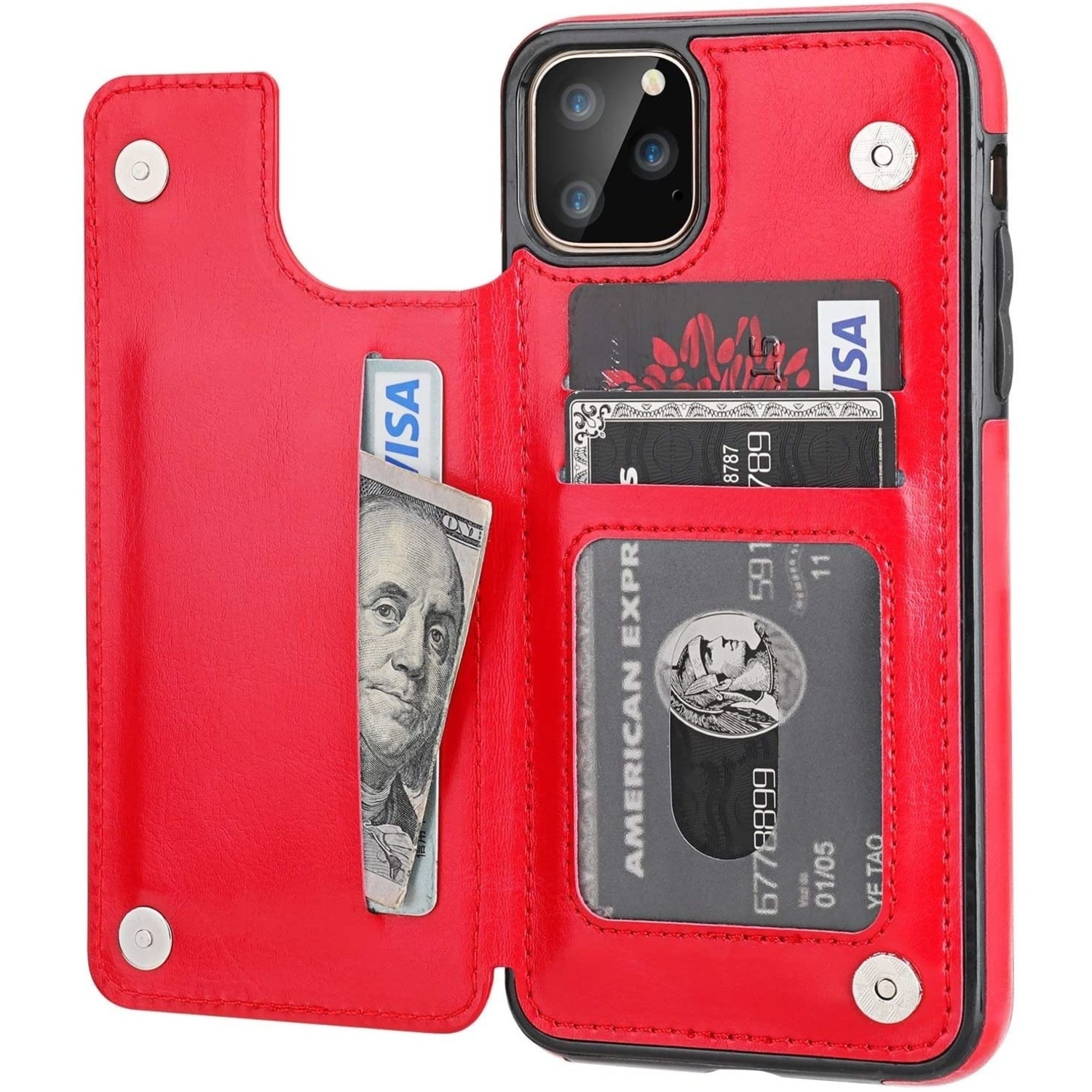 Funda billetera iPhone 12 Pro Max (rojo) - Funda-movil.es