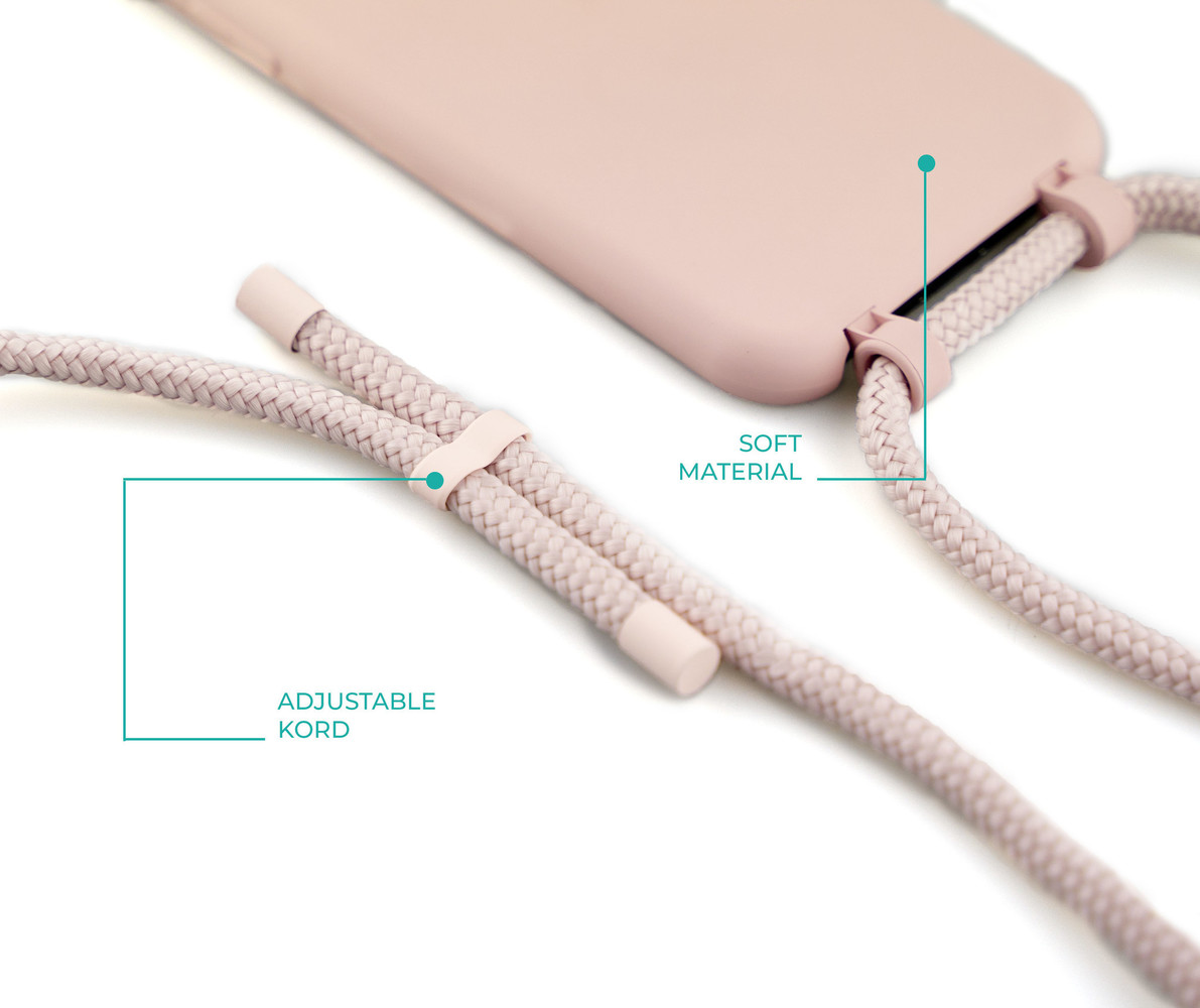 Funda silicona con cuerda iPhone 7/8 Plus (rosa) 