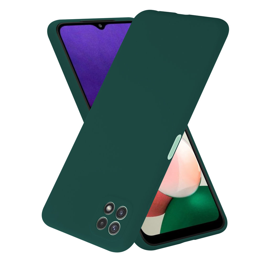 Funda de silicona Samsung Galaxy A22 5G (verde oscuro) - Funda
