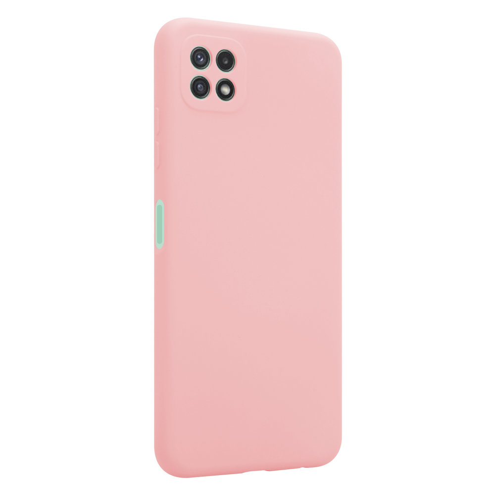 Funda Silicona Líquida con Cordón para Samsung Galaxy A22 5G color Rosa