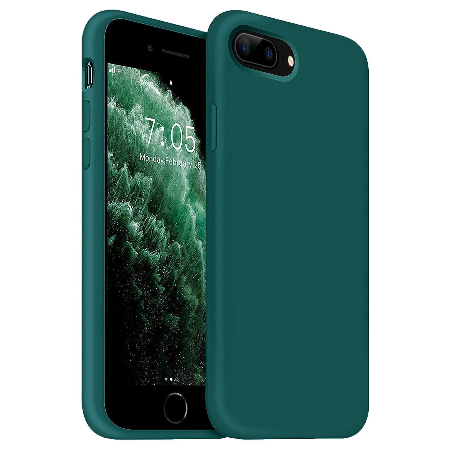 Funda de silicona de lujo iPhone 7/8 Plus (verde oscuro) 