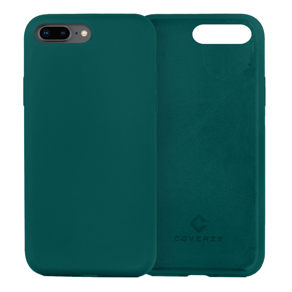 Carcasa Funda De Silicona iPhone 7 Plus Y 8 Plus Verde Marin