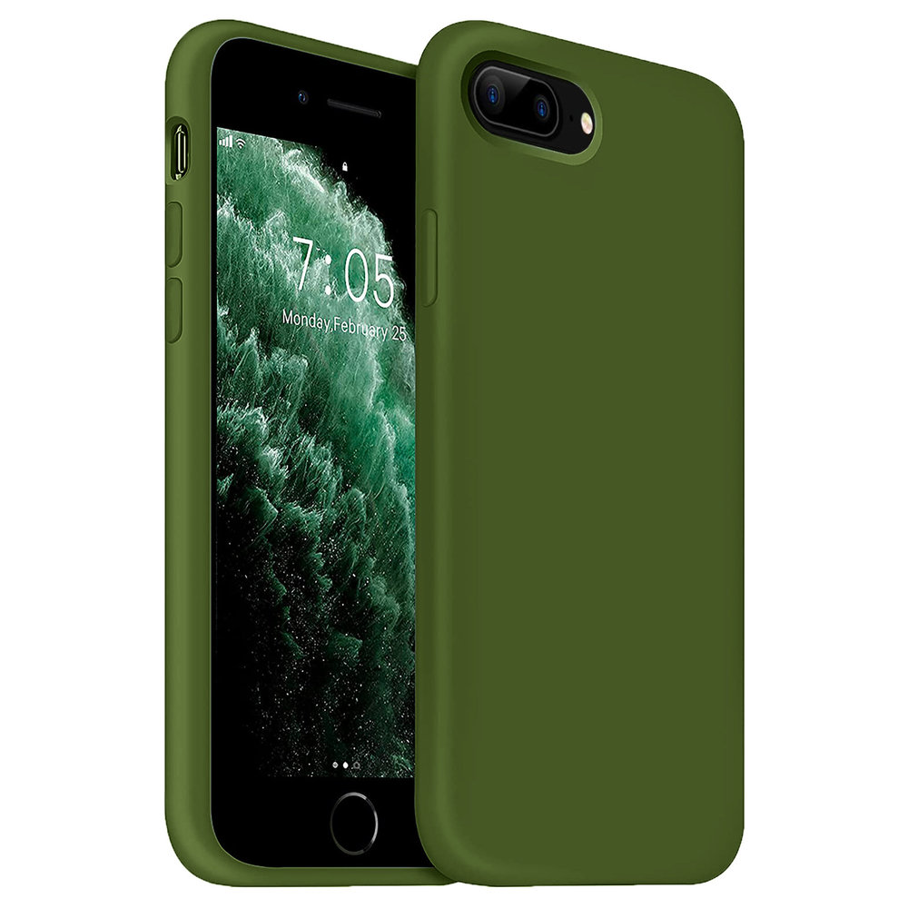 Funda de silicona de lujo iPhone 7/8 Plus (verde militar) 