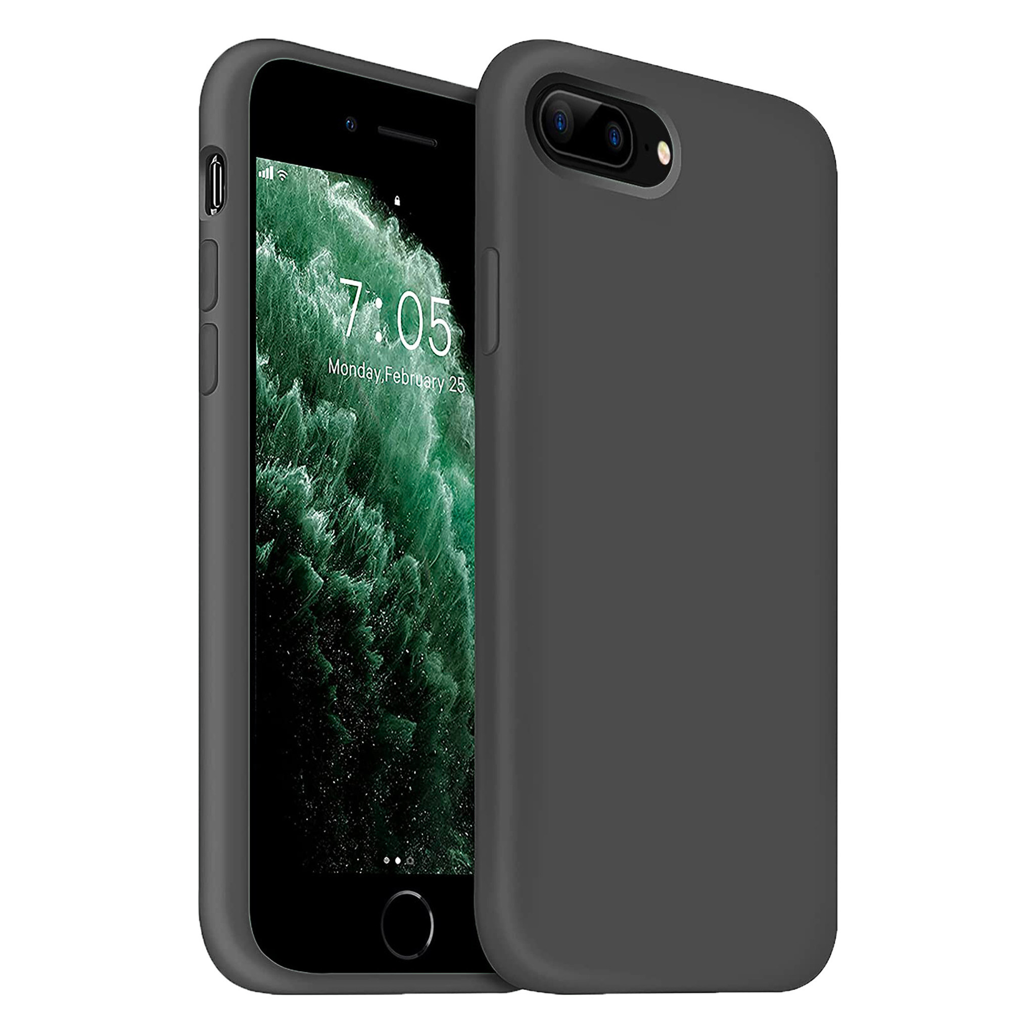 Funda de silicona de lujo iPhone 7/8 Plus (gris oscuro) - Funda