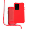 Coverzs Coverzs Funda con cuerda de silicona Samsung Galaxy S20 Ultra (rojo) Coverzs Coverzs Funda con cuerda de silicona Samsung Galaxy S20 Ultra (rojo)