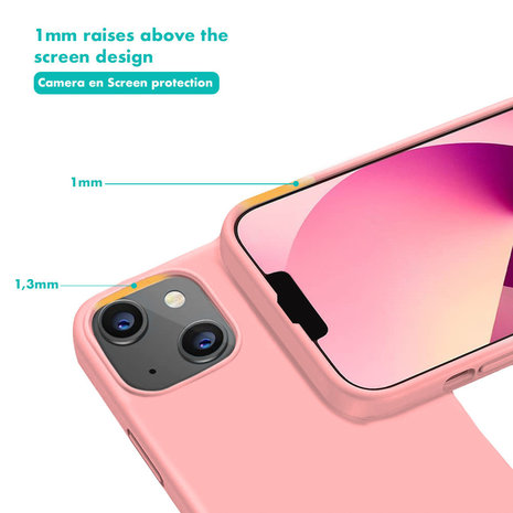 Funda de silicona iPhone 13 (rosa) 