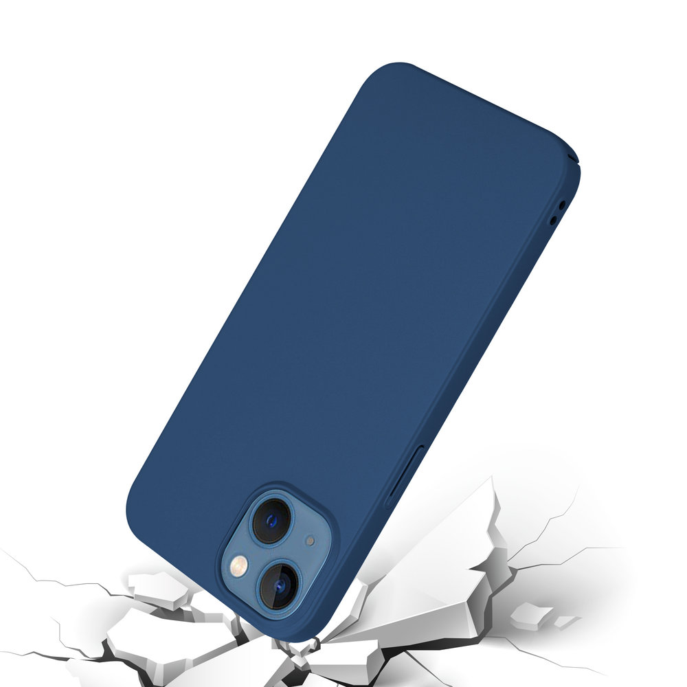 Funda Case para iPhone 13 Holder Protector Camara Azul Antishock