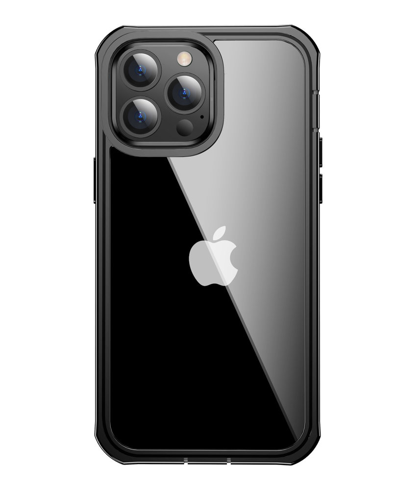 Funda triple capa iPhone 13 Pro (transparente-negra) 