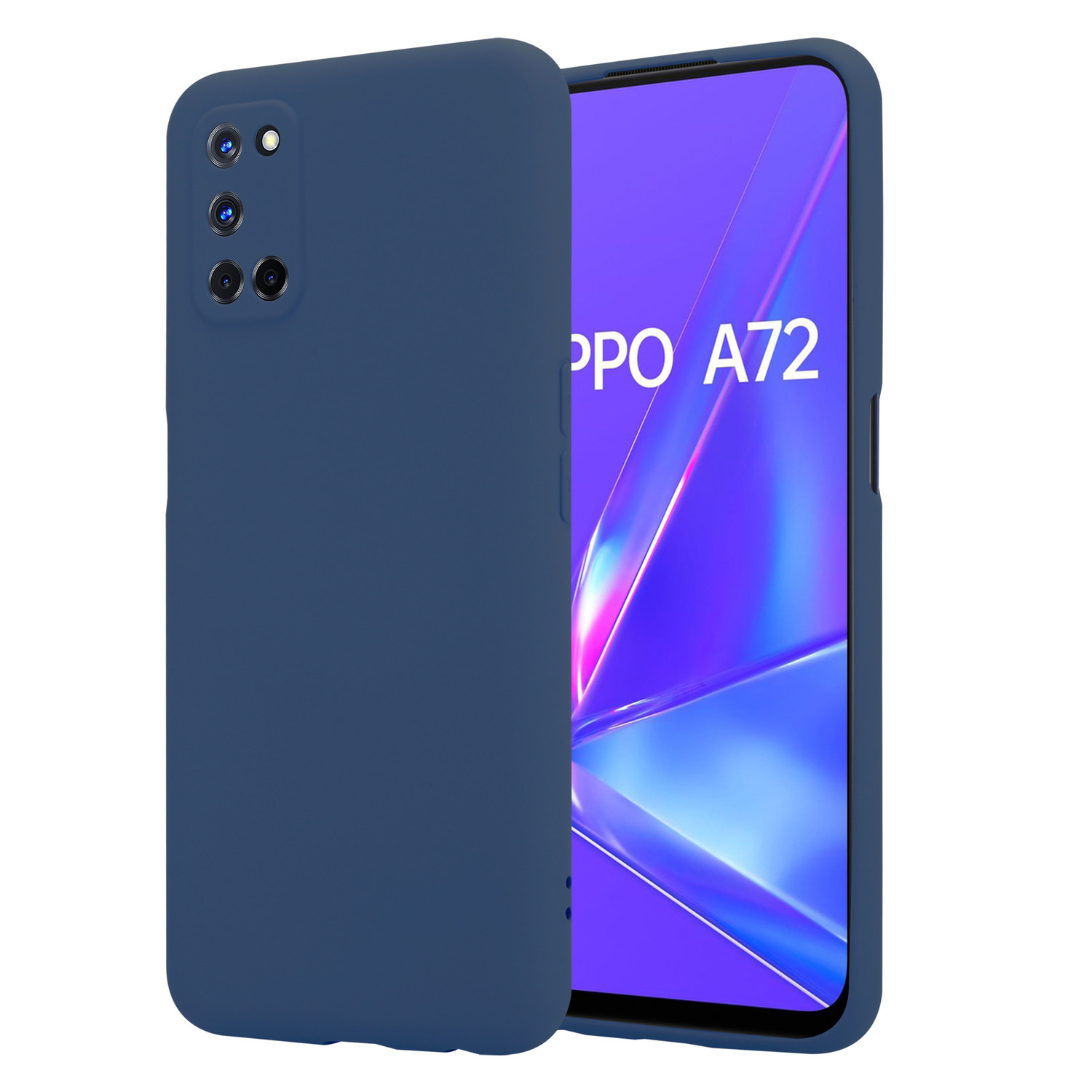 Funda OPPO A52 / A72 Liquid Silicona Azul