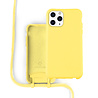 Coverzs Coverzs Funda silicona con cuerda iPhone 12 Pro Max (amarillo) - Nombre + Nombre Coverzs Coverzs Funda silicona con cuerda iPhone 12 Pro Max (amarillo) - Nombre + Nombre