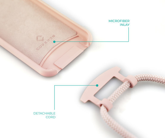 Funda Para iPhone 12 Pro Max, Rosa/silicona/cuerda/delgada