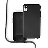 Coverzs Coverzs Funda con cuerda de silicona iPhone Xr (negro) - Nombre + Nombre - Vertical Coverzs Coverzs Funda con cuerda de silicona iPhone Xr (negro) - Nombre + Nombre - Vertical