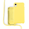 Coverzs Coverzs Funda con cuerda de silicona iPhone Xr (amarillo) - Nombre + Nombre - Vertical Coverzs Coverzs Funda con cuerda de silicona iPhone Xr (amarillo) - Nombre + Nombre - Vertical