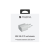 Mophie Mophie Cargador de red Mophie USB-C-20W Mophie Mophie Cargador de red Mophie USB-C-20W