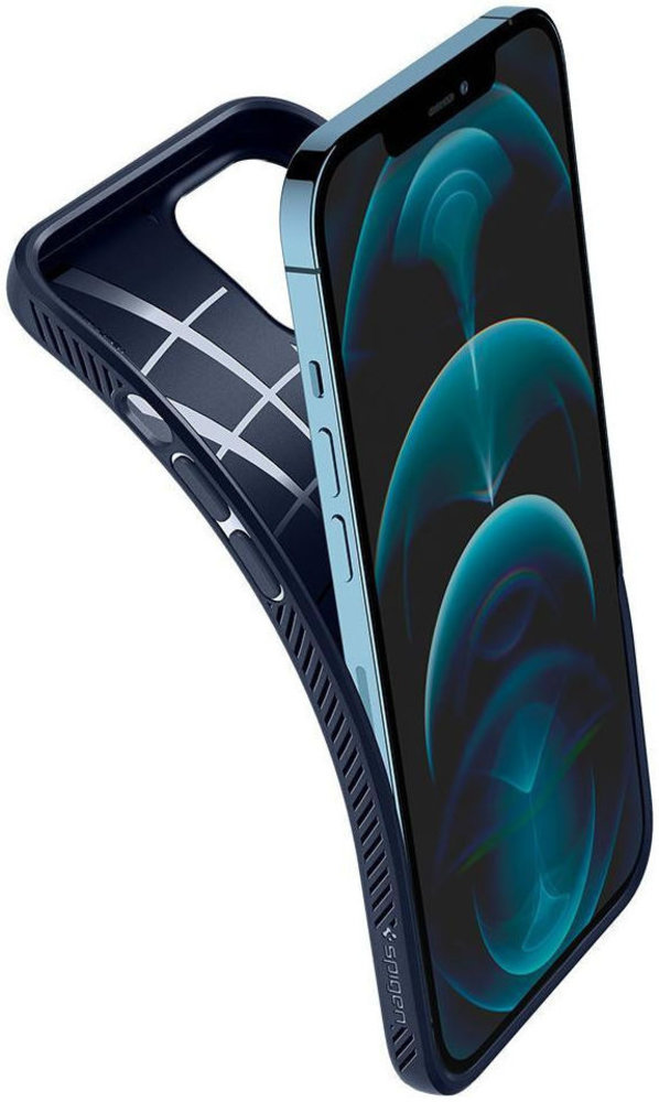 Funda iPhone 12 Pro Max Spigen Liquid Air (azul) 