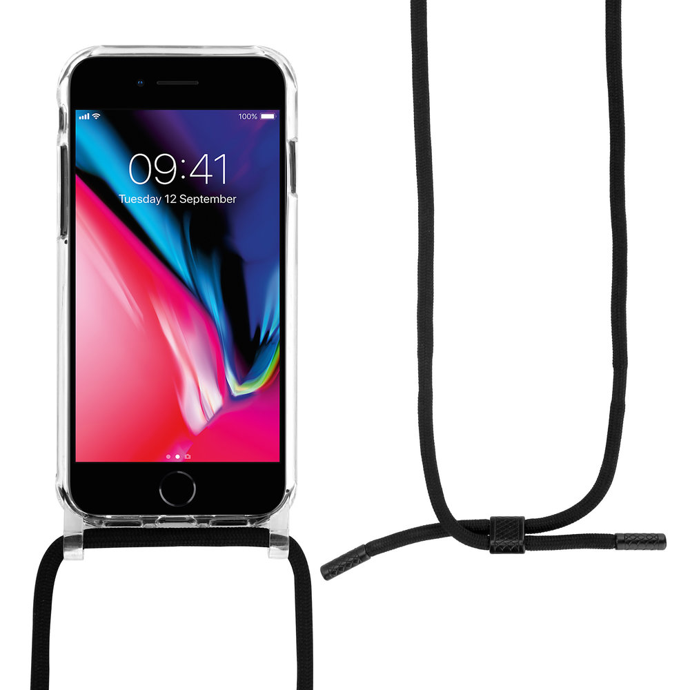 Funda Con Cuerda Para iPhone SE 2020 Negro