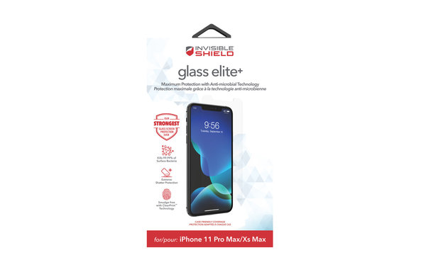 Película protectora InvisibleShield Glass Elite+ iPhone 11 Pro Max y iPhone  Xs Max 