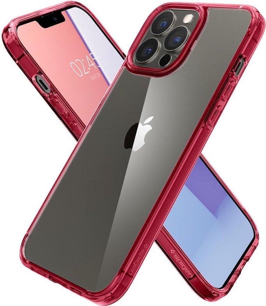  Spigen - Funda ultra híbrida diseñada para iPhone 13 (2021) -  cristal rojo : Celulares y Accesorios