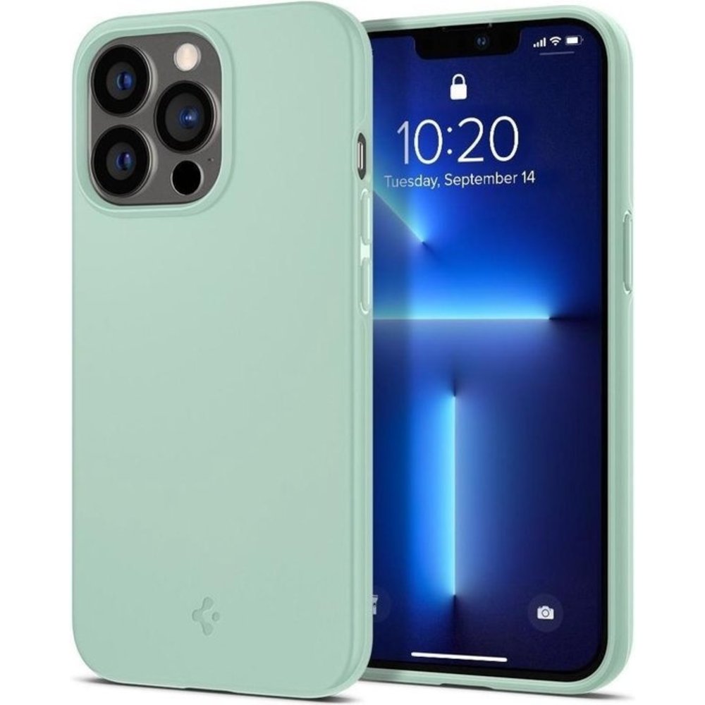 Spigen Thin Fit Case iPhone 13 Pro Menta (verde) Fundamovil.es