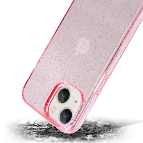 Funda Para iPhone 11, Transparente/rosa/glitter/resistente