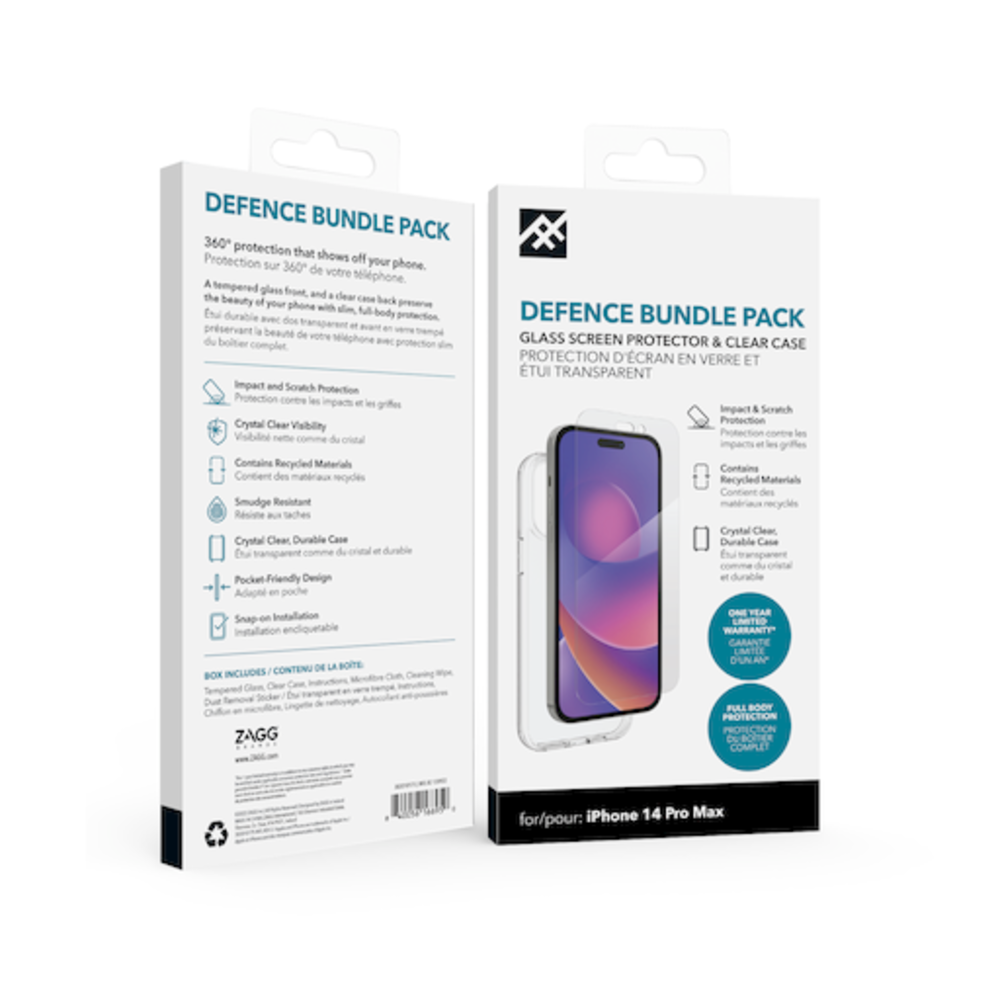 iFrogz Defence Glass iPhone 14 Pro Max protector de pantalla Funda