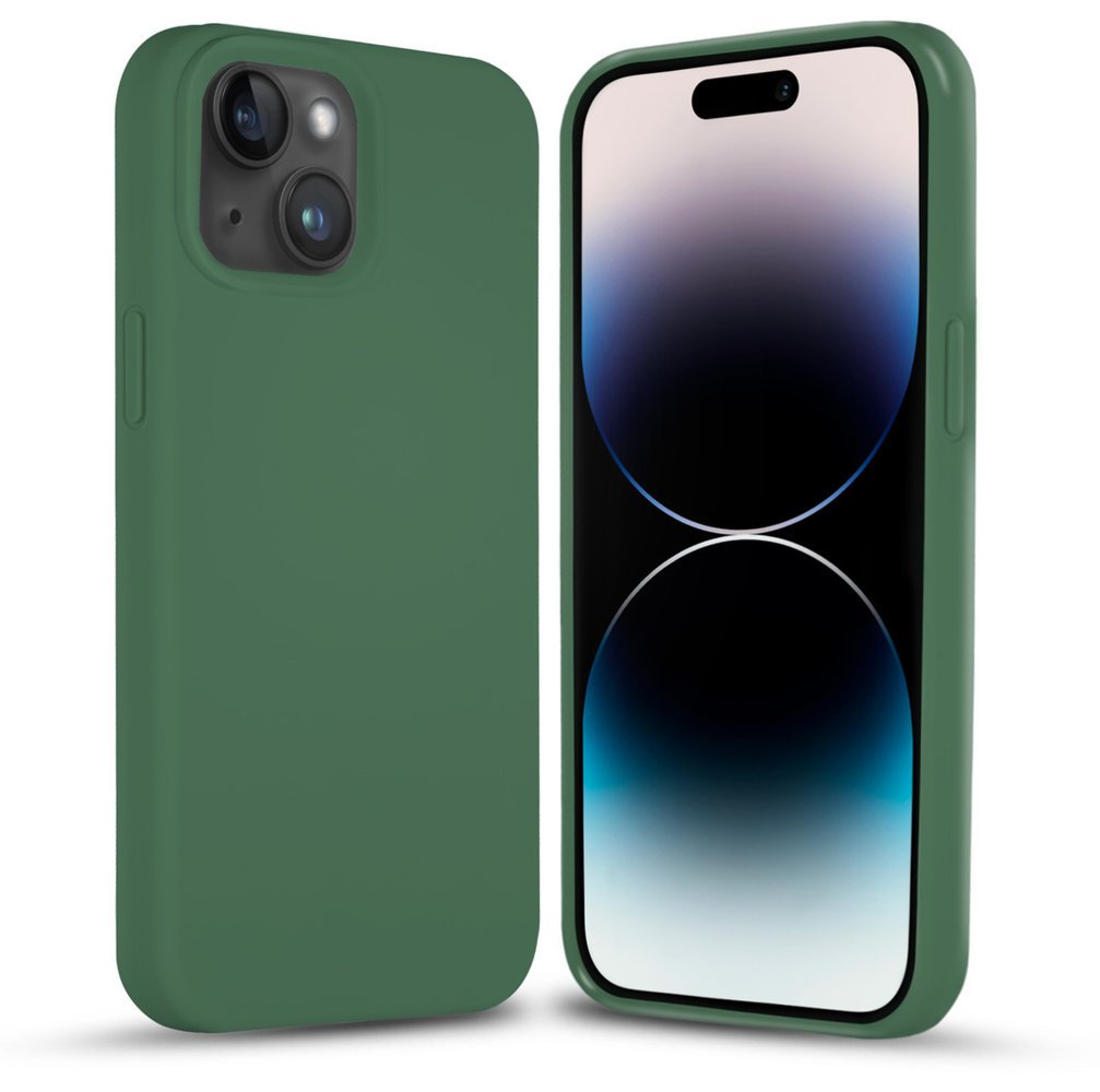 Funda de Silicona con Logo para iPhone Color Verde Pino