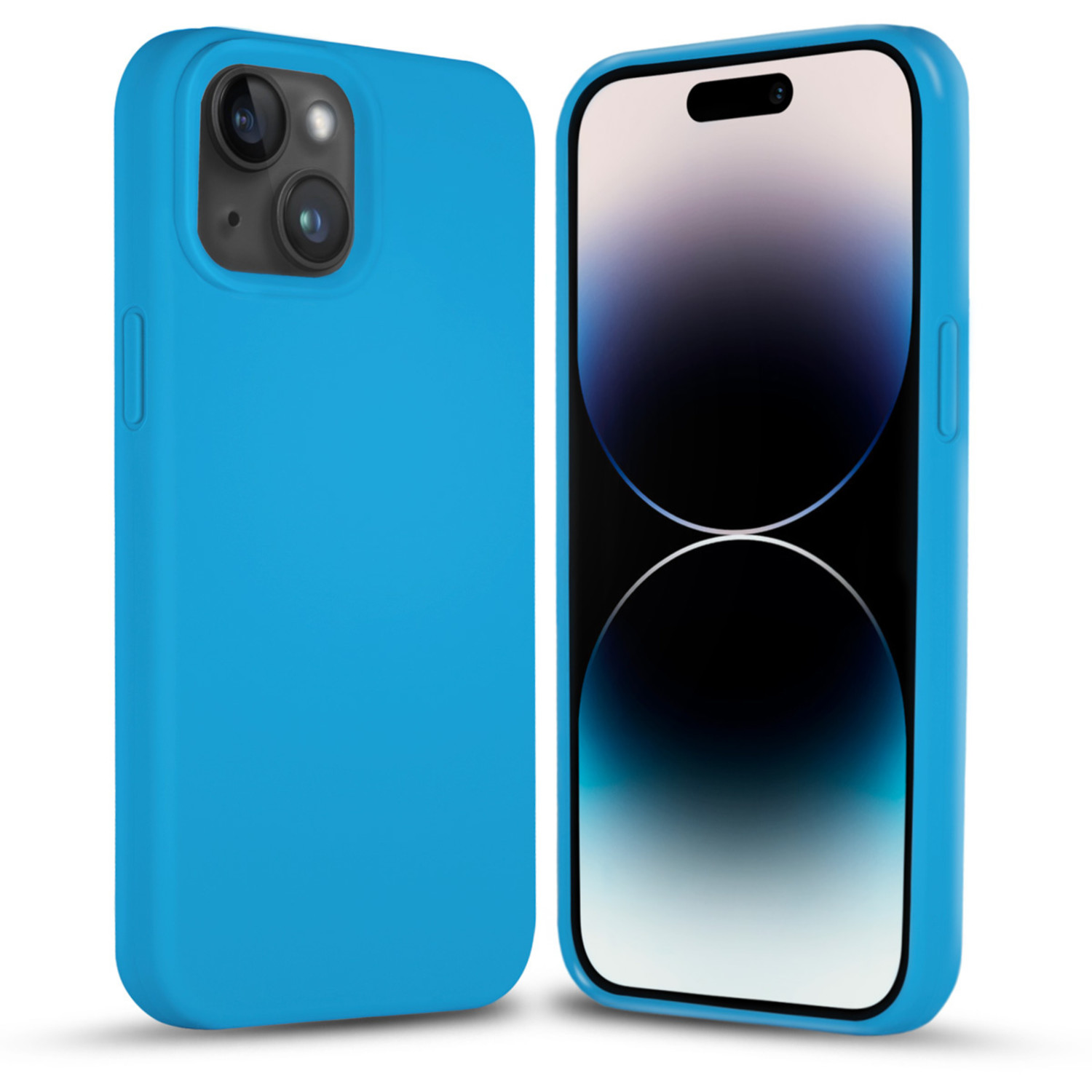 Funda silicona sólida iPhone 14 (azul marino) 