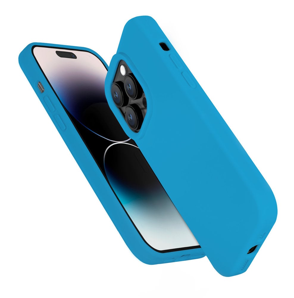 Coverzs Coverzs Funda silicona sólida iPhone 14 Pro (azul marino)