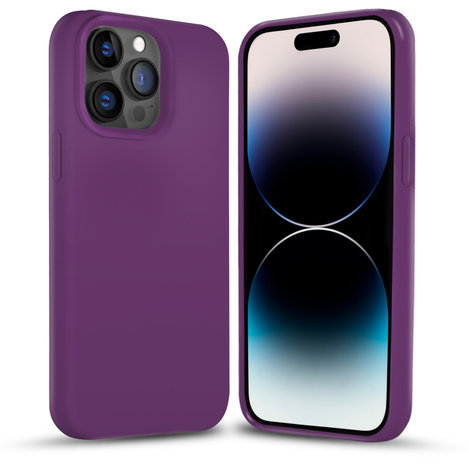 Carcasa logo lila fuerte con protección cámara IPhone 13