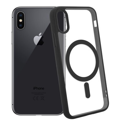 ShieldCase ShieldCase Funda transparente MagSafe iPhone X / Xs borde de  color (negro)