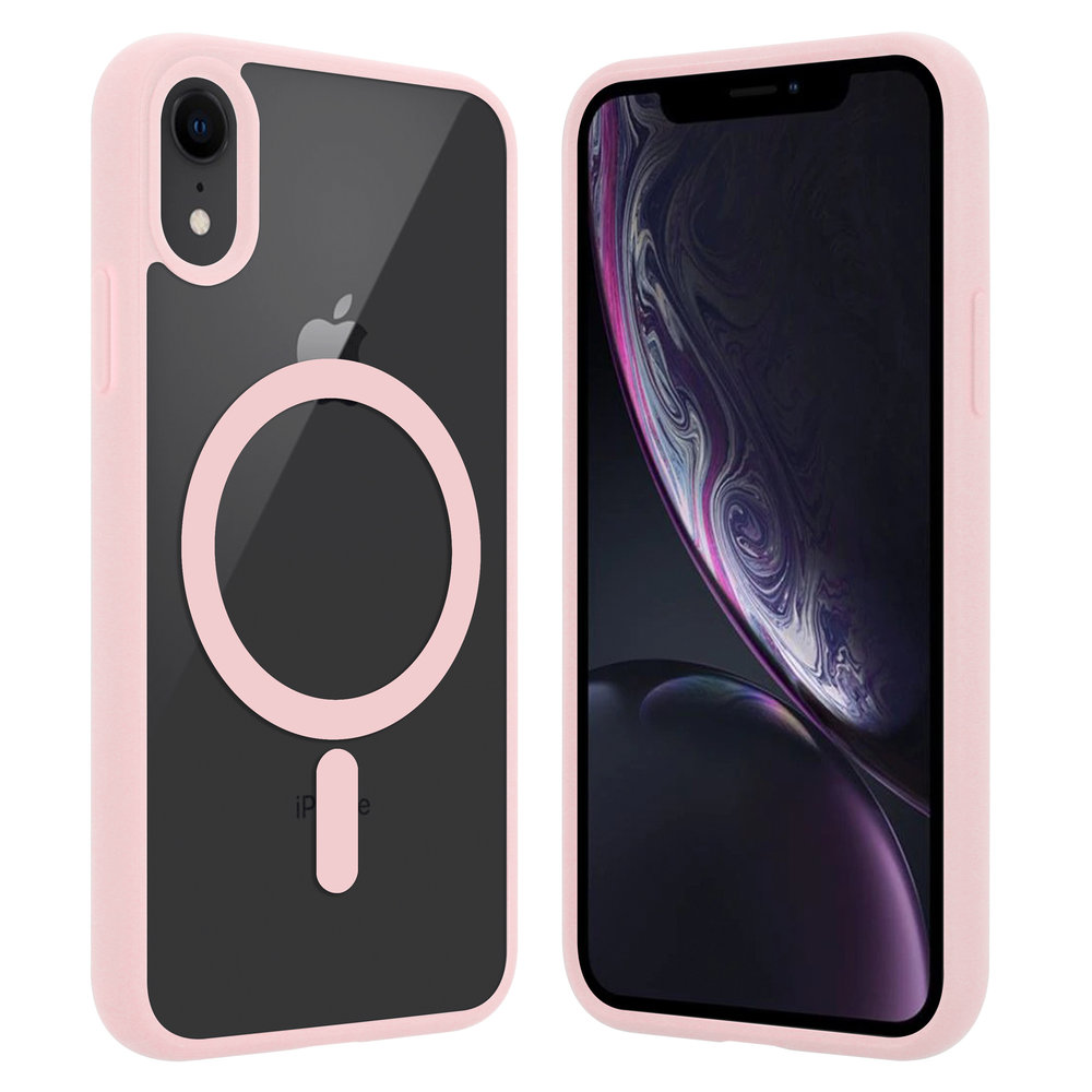 explorar Vamos Oscurecer Funda transparente MagSafe iPhone Xr borde de color (rosa) - Funda-movil.es