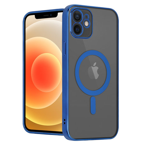 Funda MagSafe transparente y metal iPhone 11 (azul oscuro) - Funda
