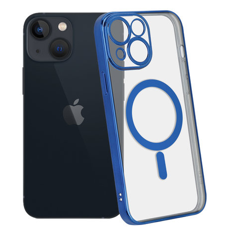 ShieldCase ShieldCase Funda transparente MagSafe iPhone 13 Mini borde de  color (azul)