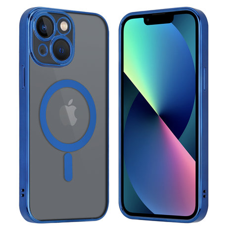 Funda MagSafe transparente y metal iPhone 13 Mini (azul oscuro) - Funda -movil.es