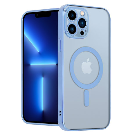 ShieldCase ShieldCase Funda MagSafe transparente y metal iPhone 12 Pro Max  (azul)