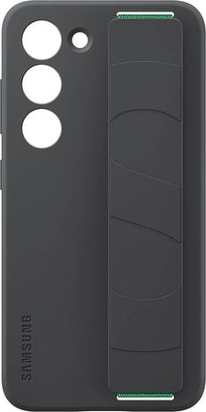 Samsung Funda de agarre de silicona original para Samsung Galaxy S23 (negro)