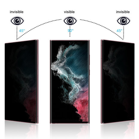 Samsung Galaxy S23 Ultra Tempered Glass privacy Protector pantalla