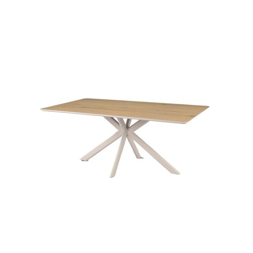 Eettafel Rechthoek Houtlook Beige 180cm