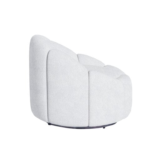 Fauteuil Crown Teddy Wit - Draaibaar