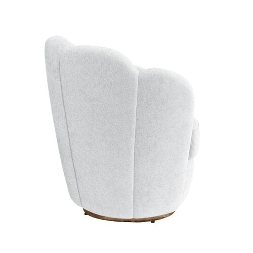 Fauteuil Loveseat Schelp Teddy Wit Goud - Draaibaar