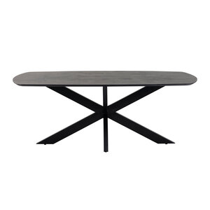 Eettafel deens ovaal 230, Acacia Black - Akagi Table Collection