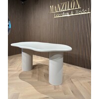 Organisch Beton Look Eettafel Beige