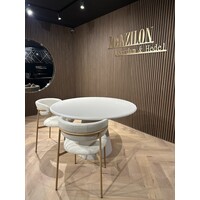 Beton Look Rond Beige Eettafel