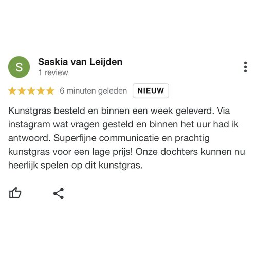 Kunstgras Deluxe 35mm op maat tot 4 meter lang