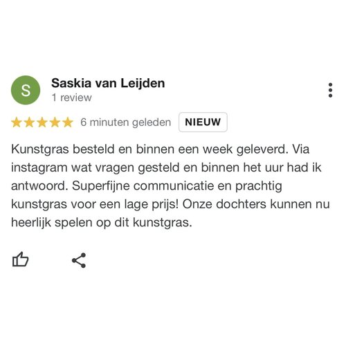 Kunstgras Deluxe 50mm op maat tot 4 meter lang