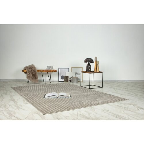 Japandi Vloerkleed TaupeCurve  200x290 Japandi Vloerkleed TaupeCurve  200x290