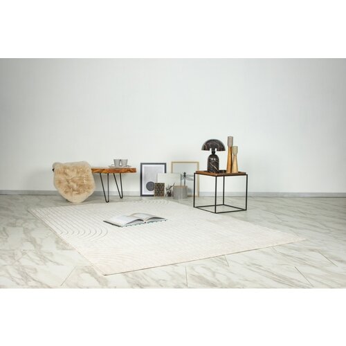 Japandi Vloerkleed White Curve 200x290 Japandi Vloerkleed White Curve 200x290