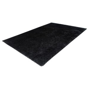 Velvet Vloerkleed Zwart Hoogpolig