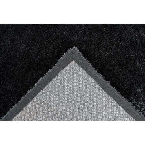Velvet Vloerkleed Zwart Hoogpolig 200x290