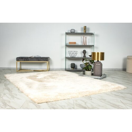 Velvet Vloerkleed Zand Hoogpolig